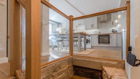 Stairs to basement, Little Elms, Bolthole Retreats