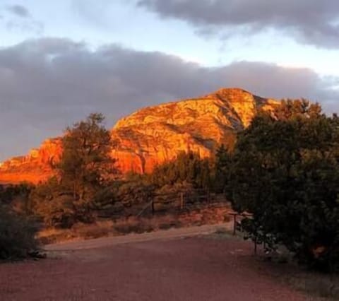 stunning Thunder Mountain seen from the backyard 