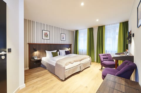 Standard Double Room | Premium bedding, minibar, in-room safe, individually decorated