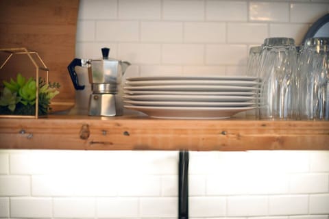 Floating shelves made from repurposed bowling alley flooring - see what you need at quick glance.