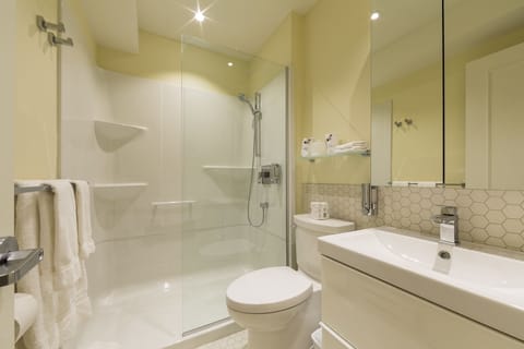 Standard Room, 1 Queen Bed (Chaleureuses)  | Bathroom | Free toiletries, hair dryer, bathrobes, towels