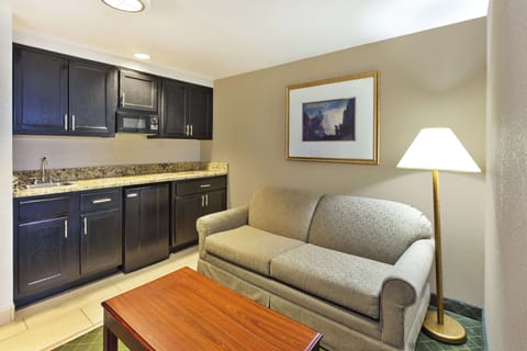 Suite, 1 King Bed | Living area | TV, pay movies