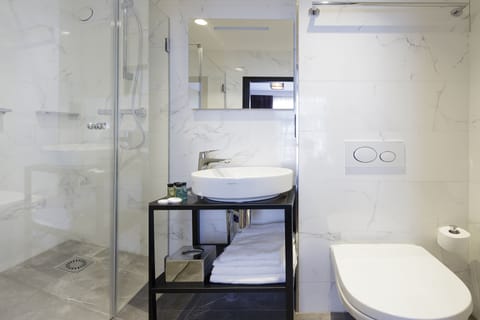 Small Double Room | Bathroom | Shower, rainfall showerhead, free toiletries, hair dryer