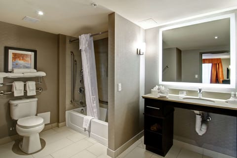 Suite, 2 Queen Beds, Accessible, Bathtub | Bathroom | Shower, free toiletries, hair dryer, towels