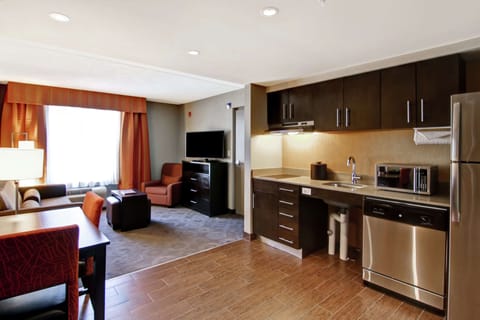 Suite, 2 Queen Beds, Accessible, Bathtub | Living area | Flat-screen TV, pay movies