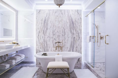 Presidential Suite, 1 King Bed, Bay View | Bathroom | Designer toiletries, hair dryer, bathrobes, towels