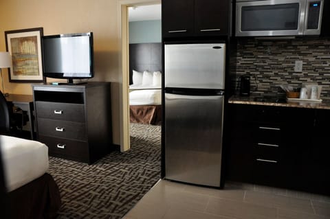 Premium Suite, 2 Queen Beds, Non Smoking, Kitchenette | Hypo-allergenic bedding, laptop workspace, blackout drapes