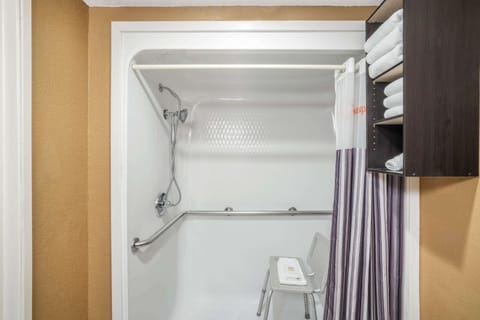 Room, 1 King Bed, Accessible, Non Smoking (Mobility/Hearing, Roll-In Shower) | Bathroom | Free toiletries, hair dryer, towels