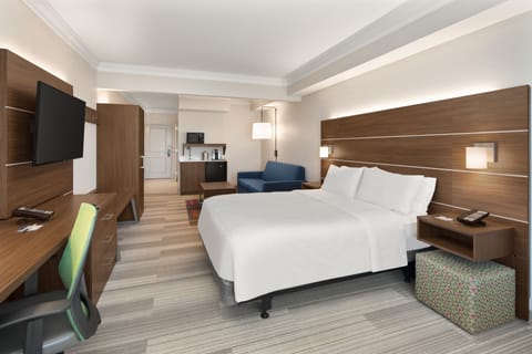 Suite, 1 Queen Bed, Accessible (Mobility Tub) | In-room safe, desk, laptop workspace, iron/ironing board