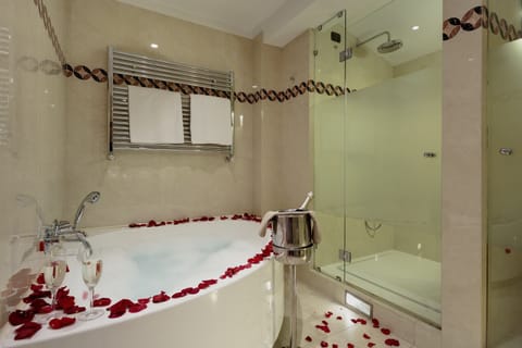 Suite (The Level Ambassador  (3AD)) | Bathroom | Combined shower/tub, deep soaking tub, designer toiletries, hair dryer