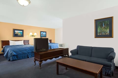 Suite, Non Smoking (2 King Beds) | Desk, laptop workspace, blackout drapes, iron/ironing board