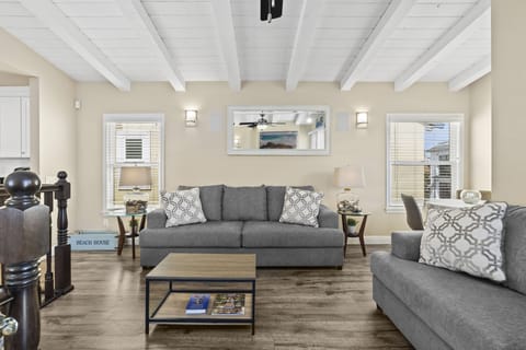 Brand new sofa beds (queen memory foam). Lots of seating!