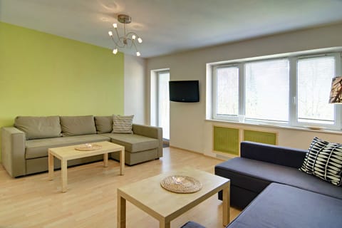 Apartment, 1 Bedroom | Living room | Flat-screen TV
