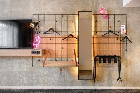 Desk, blackout drapes, free cribs/infant beds, free WiFi