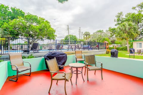 Private patio and gas grill.