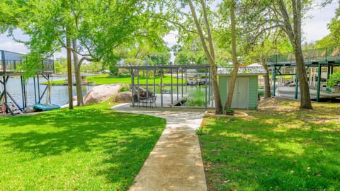 Luscious and shaded backyard