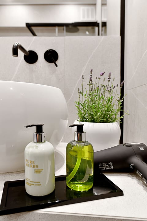 Standard Twin Room | Bathroom | Hair dryer, towels, soap, shampoo