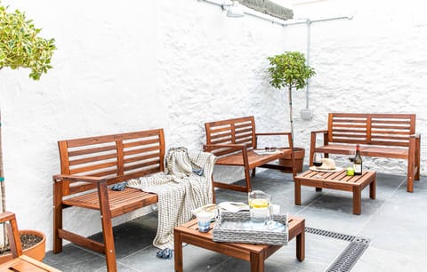 Private, furnished patio. Great for morning coffee and evening cocktails.