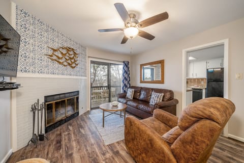 Living area with queen sleeper sofa