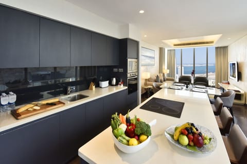 Royal Sky Penthouse with Private Pool | Private kitchen | Fridge, microwave, oven, stovetop