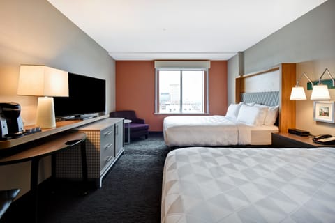 Suite, 2 Queen Beds, Accessible (Roll-In Shower) | Desk, blackout drapes, iron/ironing board, free WiFi