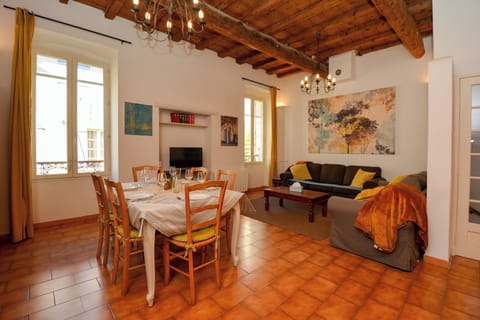 Living room with dining area