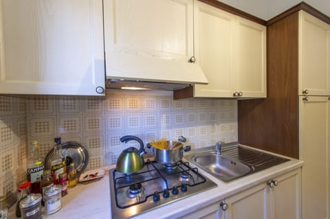 Apartment | Private kitchen | Full-size fridge, microwave, oven, stovetop