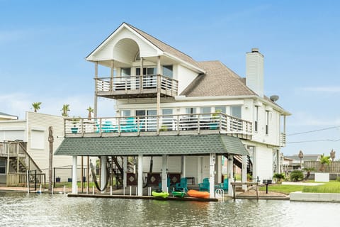 Beautiful waterfront home on one of the largest canals in Jamaica Beach.