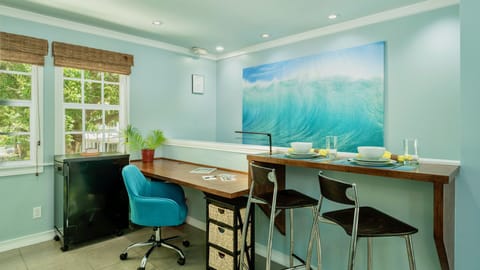 Tackle a bit of work at the built-in desk...