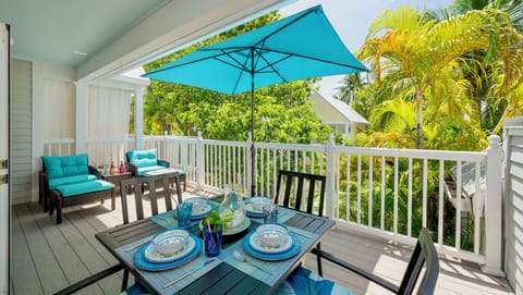 Enjoy tropical views from your large balcony...