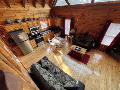Kitchen View from middle of stairs