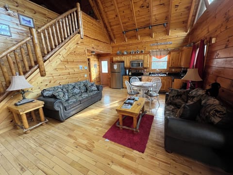 Looking at Living Room/Kitchen from Fireplace