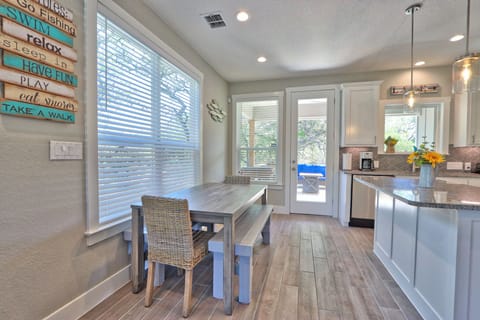 Dining table with seating for six