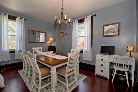 Large Dining room with a desk/work space