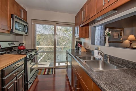 Great Galley kitchen with pass through to dining room and tons of light