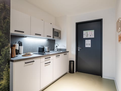 Suite L with Sofa Bed | Private kitchen | Fridge, espresso maker, coffee/tea maker, electric kettle