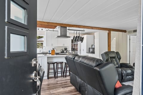 View of the open concept floor plan from the front door.