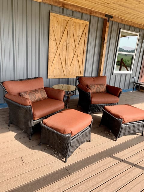 Picture yourself relaxing on the balcony furniture