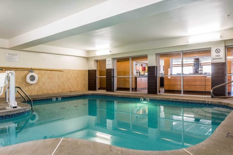 Indoor pool, sun loungers