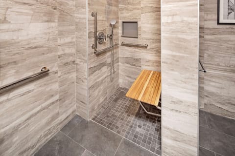 Studio, 1 King Bed, Accessible (3x3 Shower) | Bathroom shower