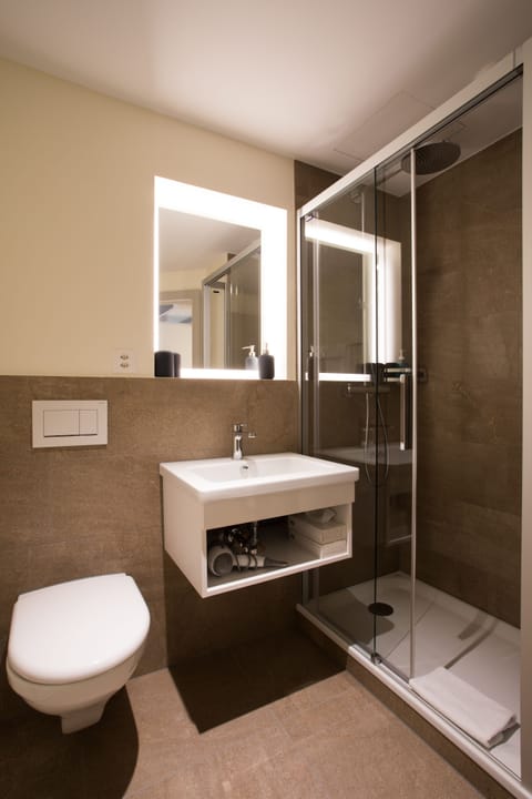 Modern Family Room  | Bathroom shower