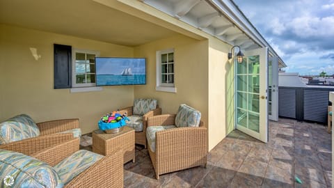Rooftop Terrace with lounge area and flat screen TV...