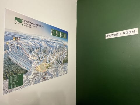 Trail map of Powderhorn in the half bath!