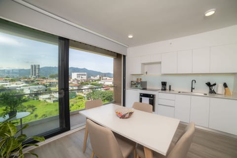 Premium Apartment, 2 Queen Beds | Private kitchen | Full-size fridge, microwave, oven, griddle