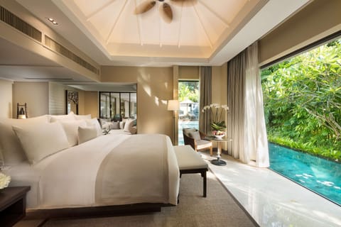 Two Bedroom Anantara Pool Villa | Down comforters, minibar, in-room safe, individually decorated