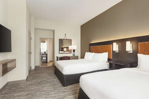 Suite, 2 Queen Beds, Accessible, Bathtub | In-room safe, desk, laptop workspace, iron/ironing board