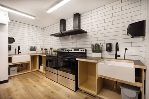 Shared fridge, microwave