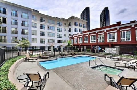 The pool and spa area.