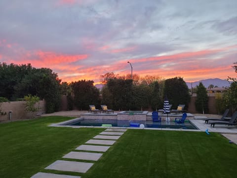 Enjoy amazing sunsets year around. The back yard and patio area are the spot!