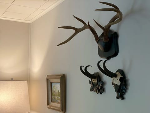 Original oil painting of the beautiful Texas countryside. Local whitetail mount.